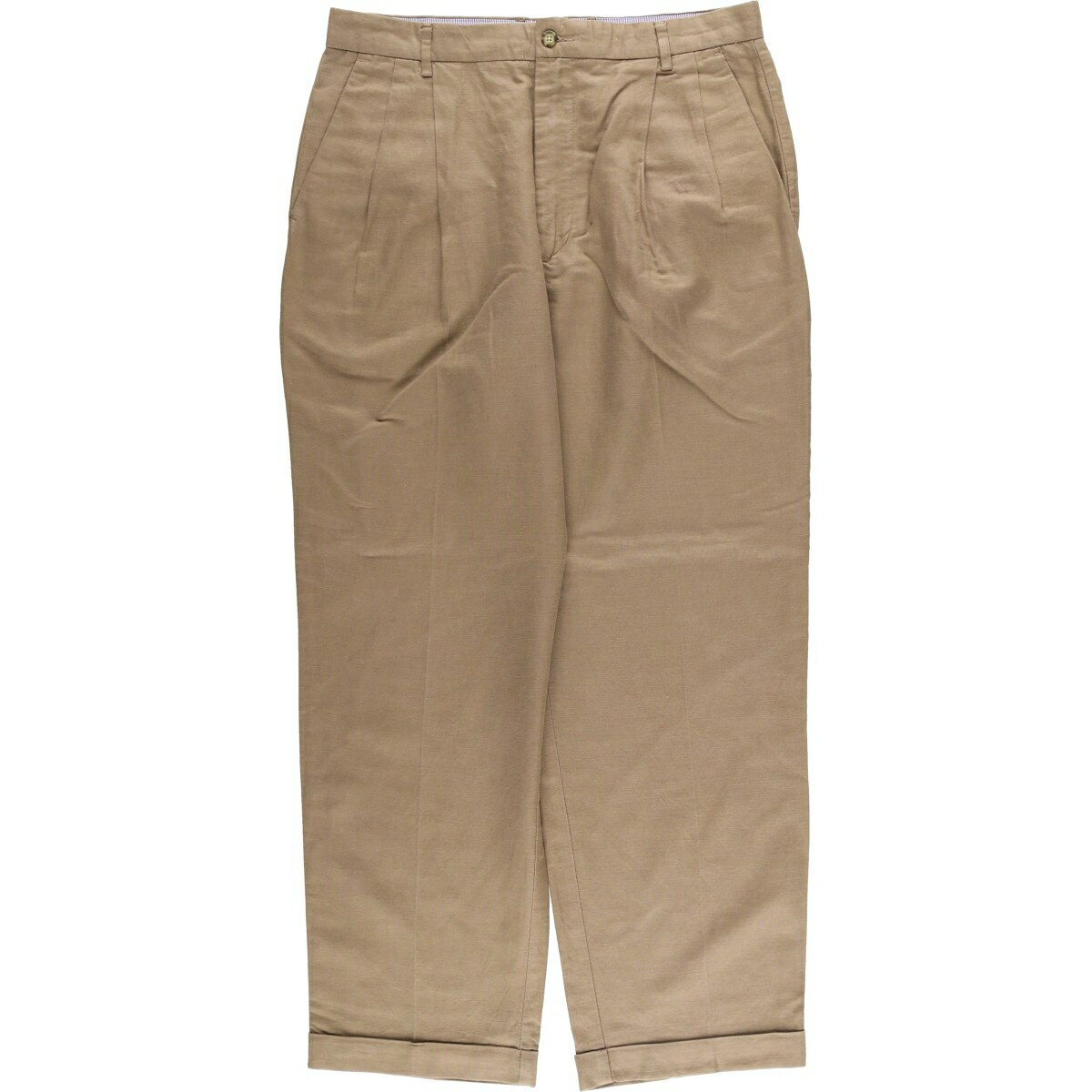 古着 CLUB ROOM ツータック リネンパンツ スラックス メンズw34相当 /eaa569242   【SS2606_30