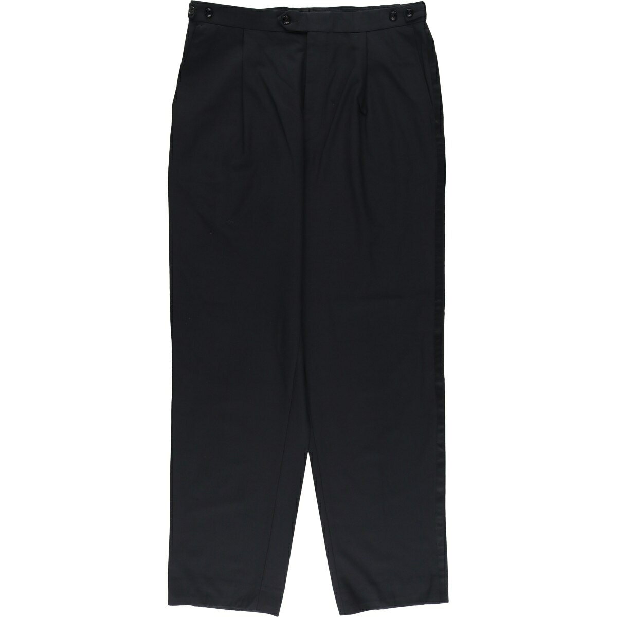 古着 バルマン BALMAIN ワンタック ウールパンツ スラックス メンズw35相当 /eaa569245   ブラック系 春夏秋冬
