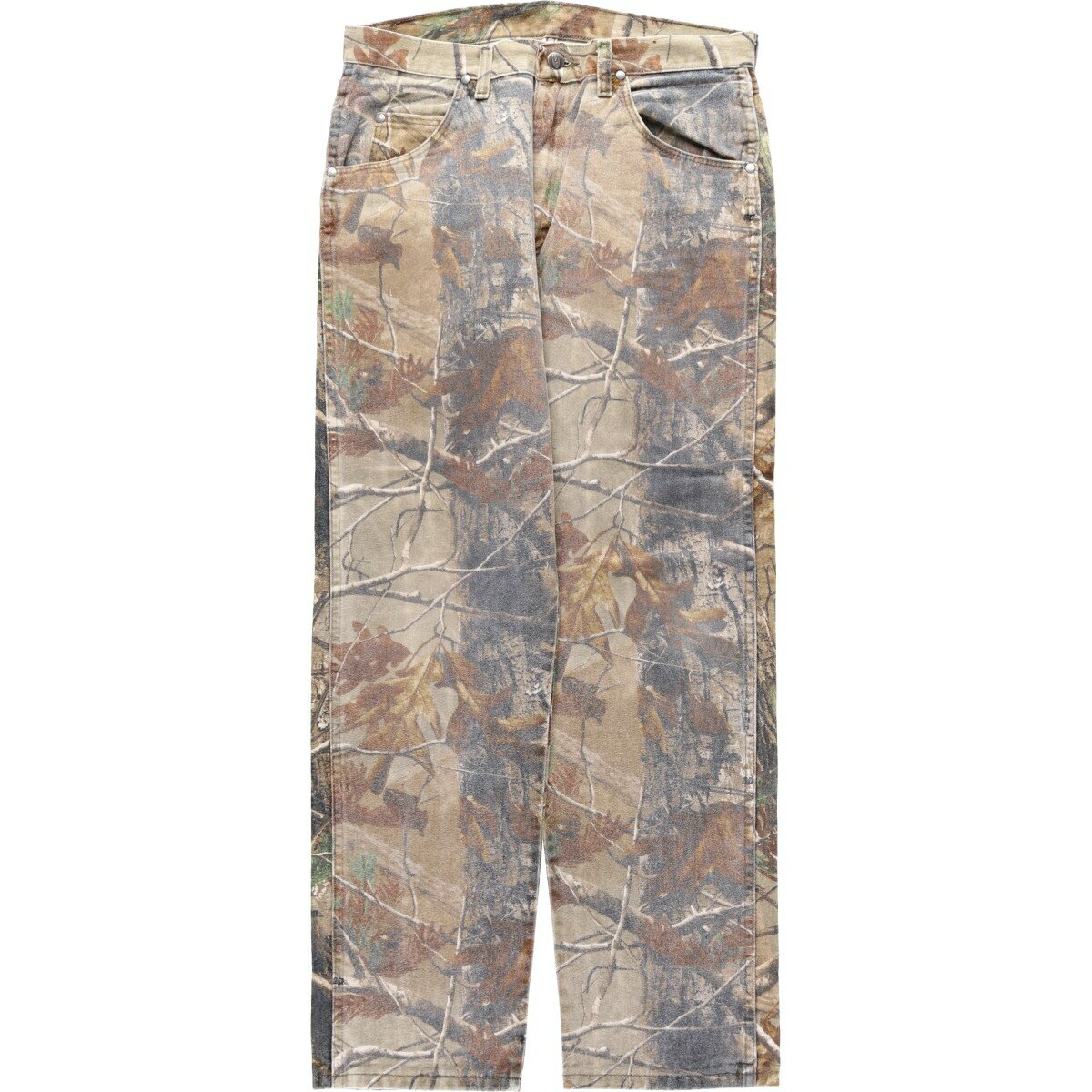 樂天商城 - 古着 ラングラー Wrangler PRO GEAR リアルツリーカモ テーパードデニムパンツ メンズw32相当 /eaa569490 【中古】 【260404】