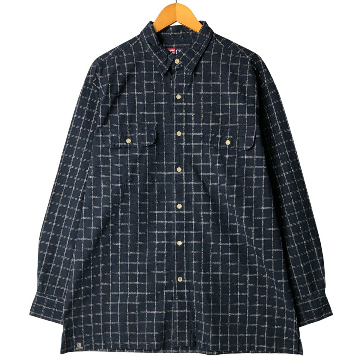 古着 ラルフローレン Ralph Lauren CHAPS チャップス 長袖 コットンチェックシャツ ボックスシャツ メンズL相当 /eaa570105 【中古】 【250721】 【ss2601_10】