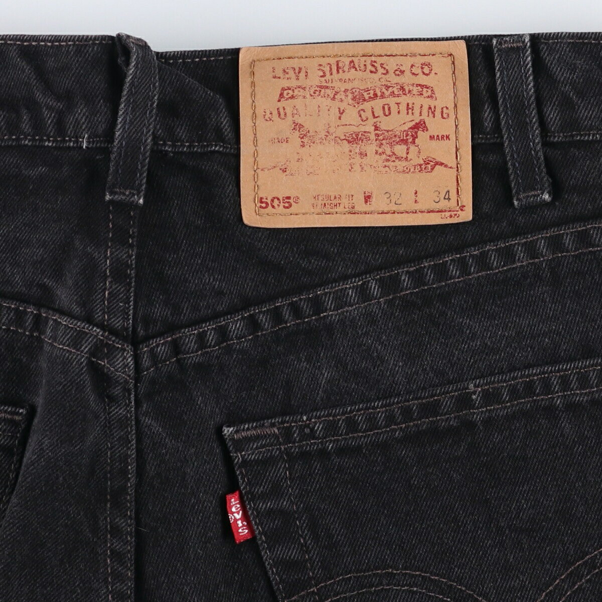 古着 リーバイス Levi's 505 REGULAR FIT STRAIGHT LEG ブラックデニム テーパードデニムパンツ メンズw30相当 /eaa570478 【中古】 【250725】