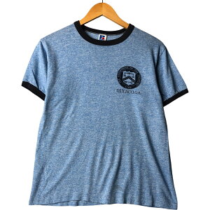 古着 80'S ラッセル Russell アメリカ合衆国財務省 リンガーTシャツ USA製 レディースM相当 ヴィンテージ /eaa570724 【中古】 【250721】 【ADEL/アデル】