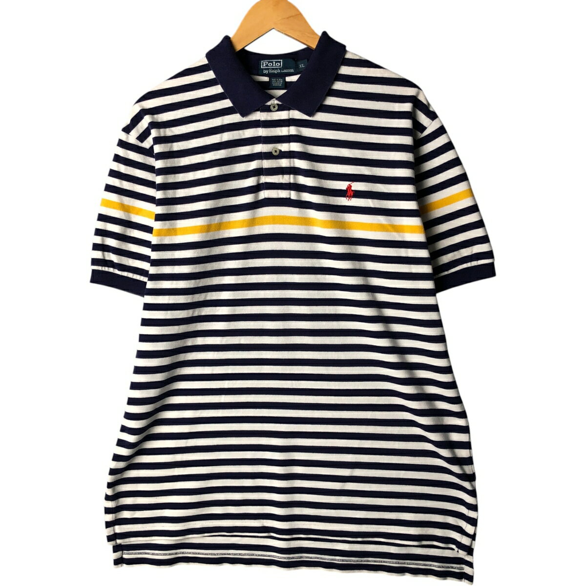 樂天商城 - 古着 ラルフローレン Ralph Lauren POLO by Ralph Lauren 半袖 ボーダー ポロシャツ メンズL相当 /eaa570747 【中古】 【250725】