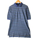古着 ラルフローレン Ralph Lauren POLO GOLF ポロゴルフ 半袖 ボーダー ポロシャツ メンズM相当 /eaa570763 【中古】 【250723】