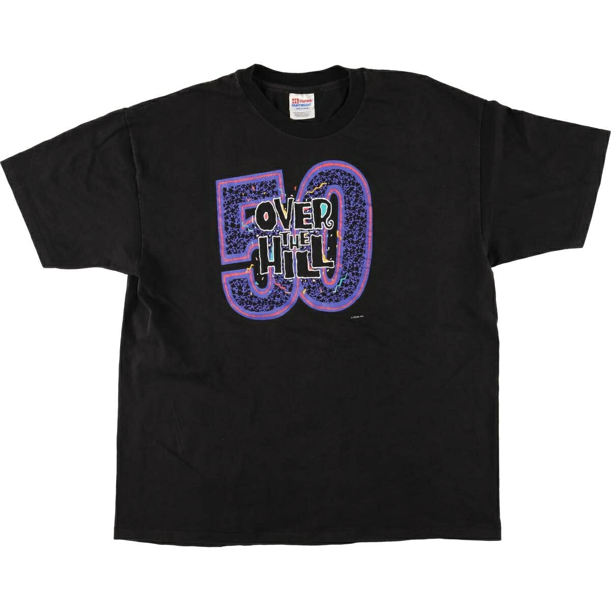 乐天商城 - 古着 90'S ヘインズ Hanes HEAVYWEIGHT プリントTシャツ USA製 メンズXL相当 ヴィンテージ /eaa570799 【中古】 【250802】 【SS2603_30】 ブラック系 春夏秋
