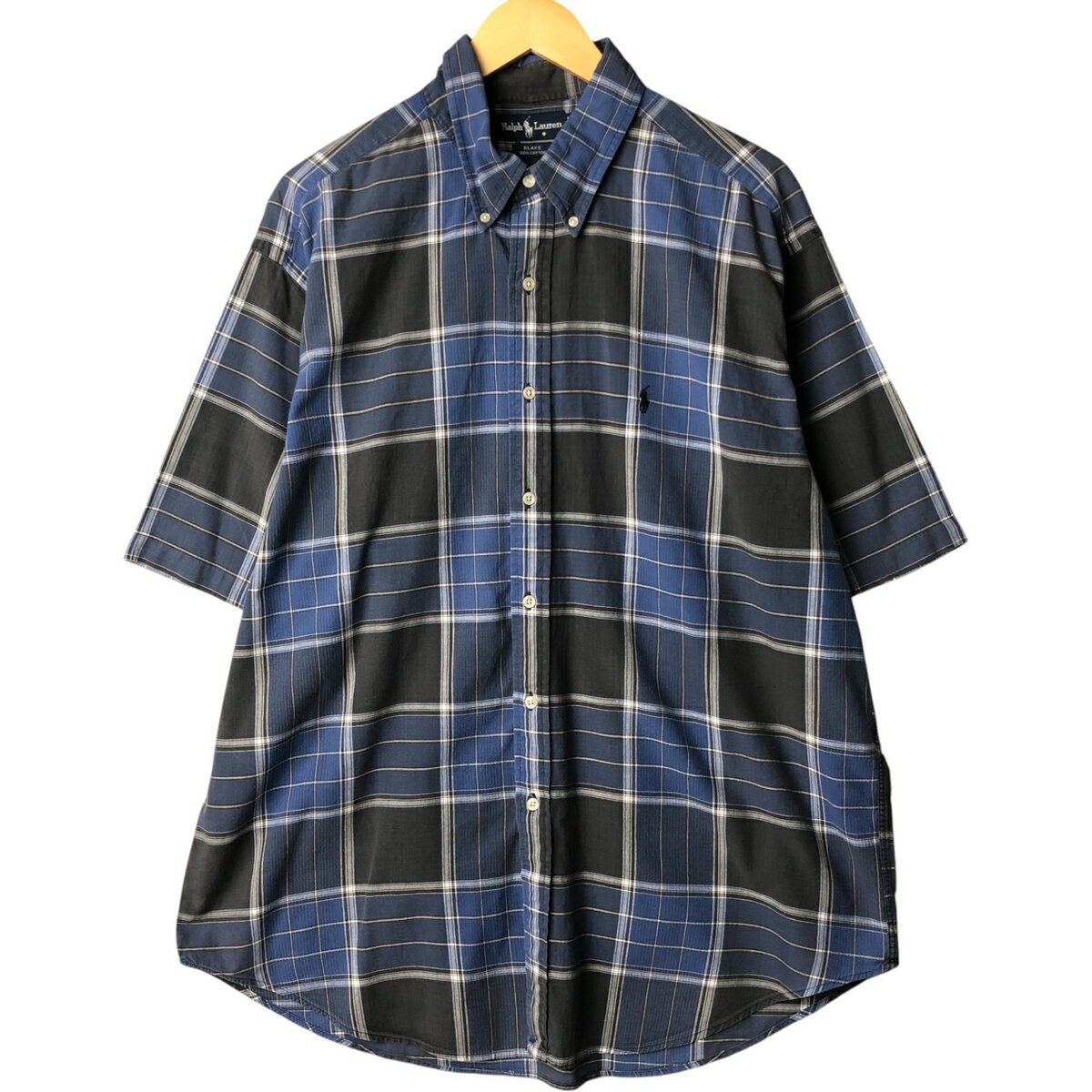 樂天商城 - 古着 ラルフローレン Ralph Lauren BLAKE 半袖 ボタンダウン チェックシャツ メンズXL相当 /eaa570801 【中古】 【250724】