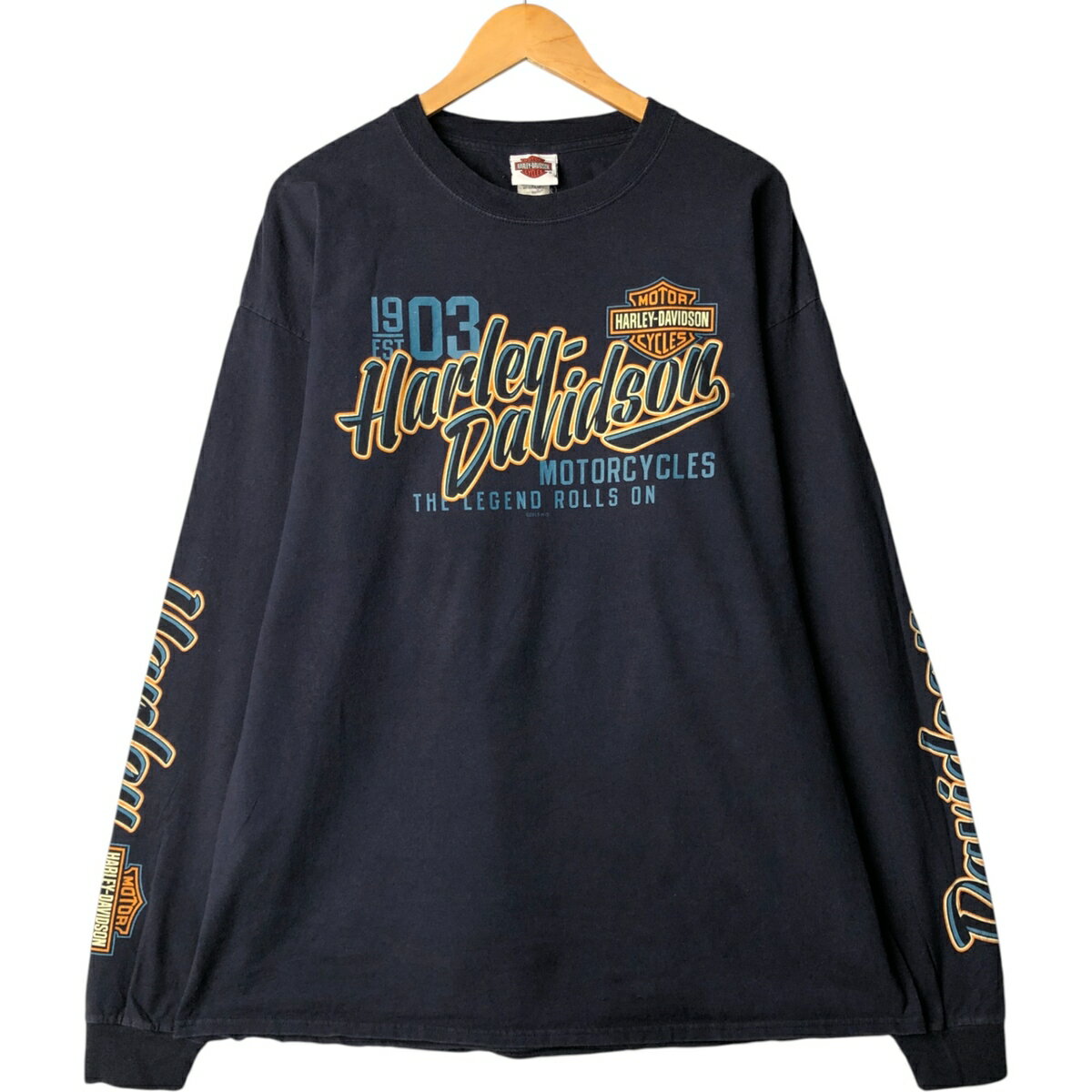HarleyDavidson ハーレーダビッドソン ロンT ピエロ 黒 XL 楽天市場】ハーレーダビッドソン Tシャツ(長さ(袖)長袖)の通販