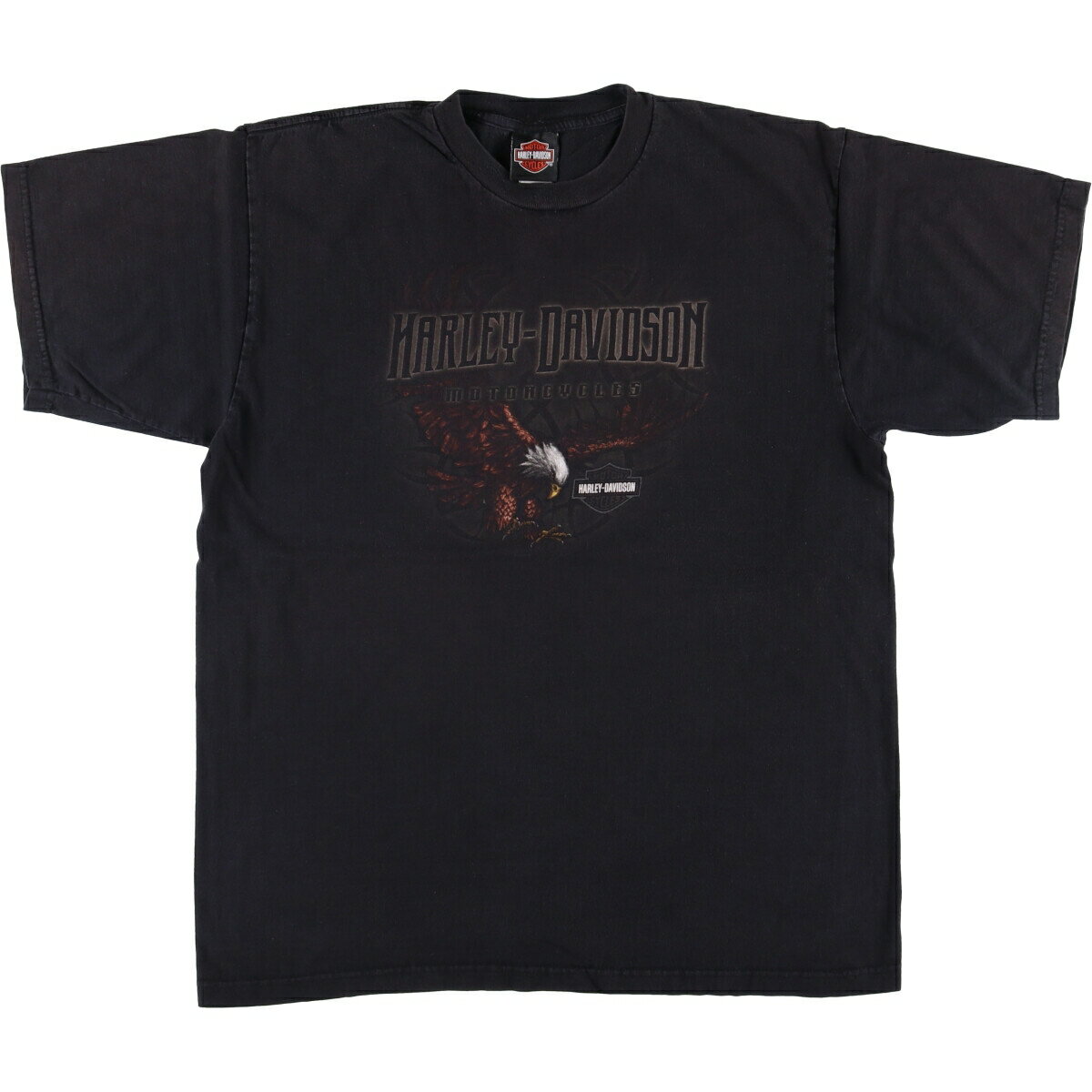 古着 ハーレーダビッドソン Harley-Davidson 鷲柄 イーグル柄 モーターサイクル バイクTシャツ USA製 ..