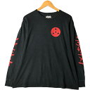古着 NARUTO ナルト うちはサスケ ロングTシャツ ロンT メンズXL相当 /eaa570925 【中古】 【250728】