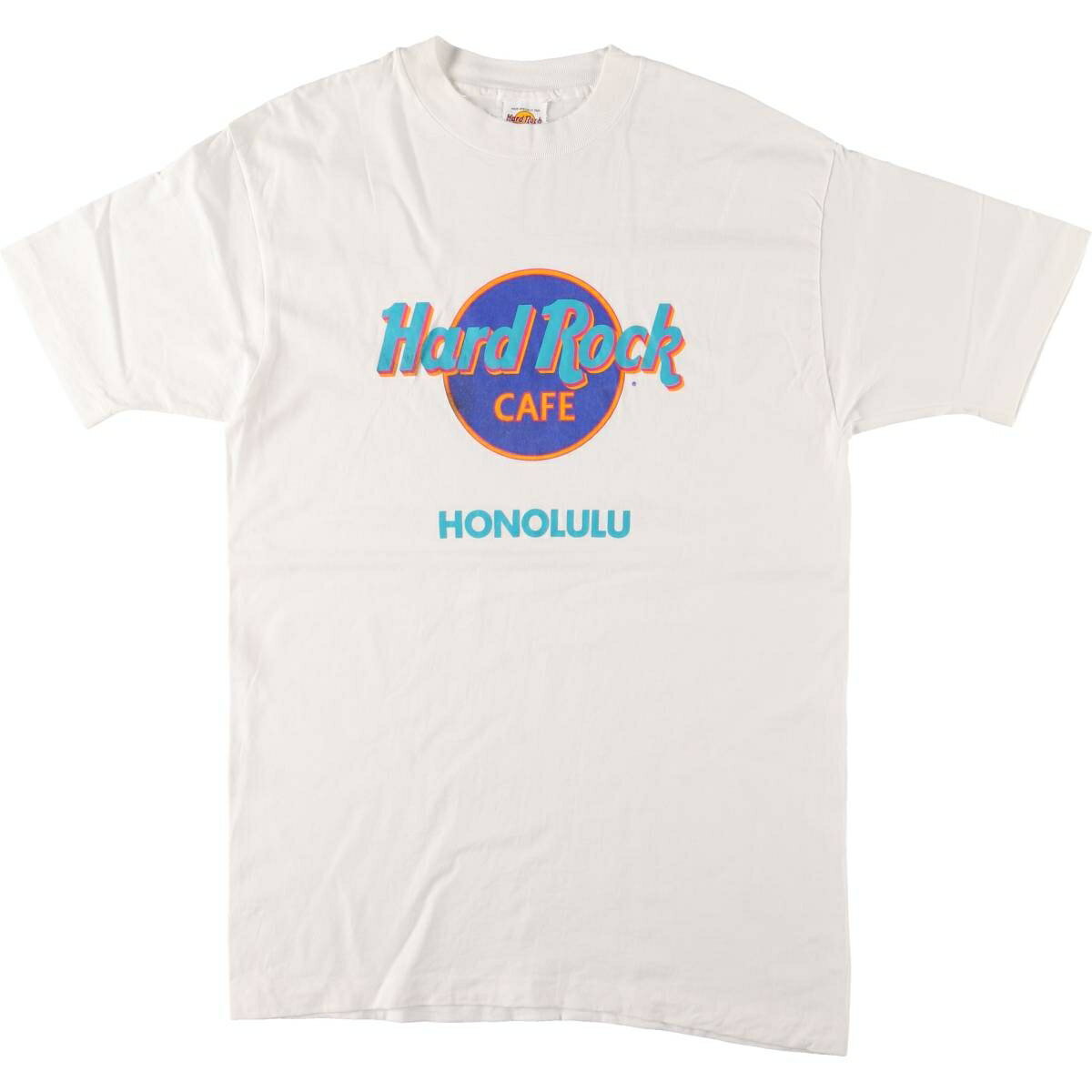 樂天商城 - 古着 90'S HARD ROCK CAFE HONOLULU ハードロックカフェ ホノルル アドバタイジングTシャツ USA製 メンズL相当 ヴィンテージ /eaa571048 【中古】 【250808】