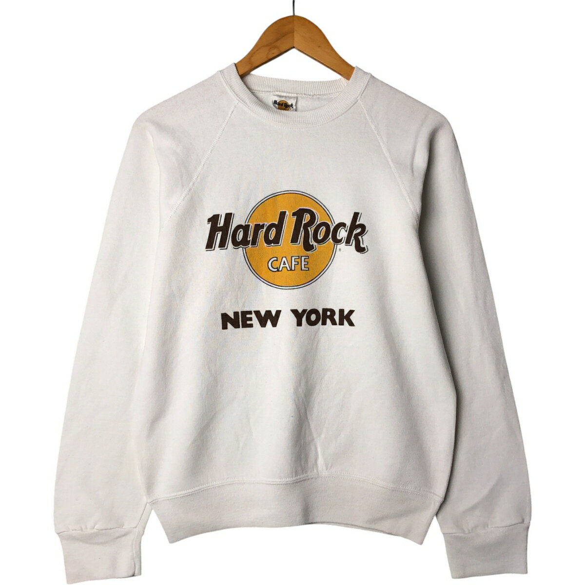 古着 90 039 S HARD ROCK CAFE ハードロックカフェ アドバタイジング スウェットシャツ トレーナー USA製 メンズM相当 ヴィンテージ /eaa571115 【中古】 【250803】 【SS2603_30】 ホワイト系 春夏秋冬 【SS2606_30】