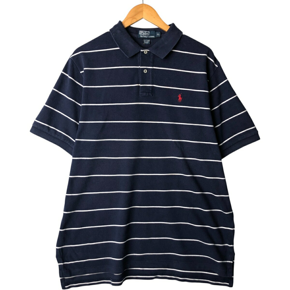 Rakuten - 古着 ラルフローレン Ralph Lauren POLO by Ralph Lauren 半袖 ボーダー ポロシャツ メンズXL相当 /eaa571304 【中古】 【250807】