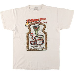 古着 Keehn Scenes lnc. INDIANA JONES ADVENTURE インディジョーンズアドベンチャー 映画 ムービーTシャツ USA製 メンズS相当 /eaa571976 【中古】 【250808】