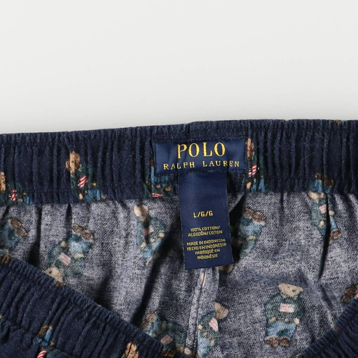 古着 ラルフローレン Ralph Lauren POLO RALPH LAUREN 総柄 ポロベア パジャマパンツ イージーパンツ メンズL相当 /eaa572224 【中古】 【250801】