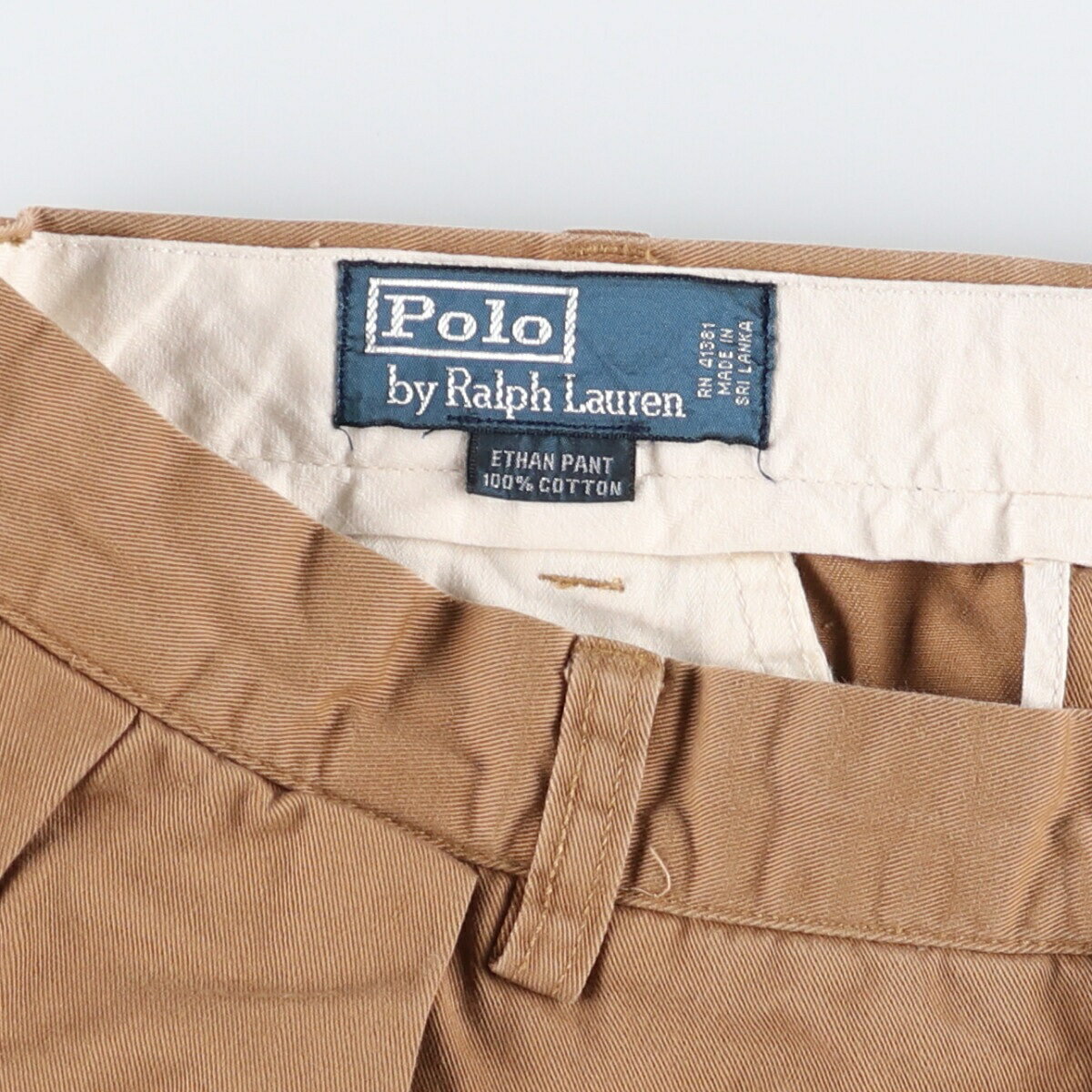 古着 ラルフローレン Ralph Lauren POLO by Ralph Lauren ETHAN PANT ツータック チノパンツ メンズw34相当 /eaa572256 【中古】 【250801】