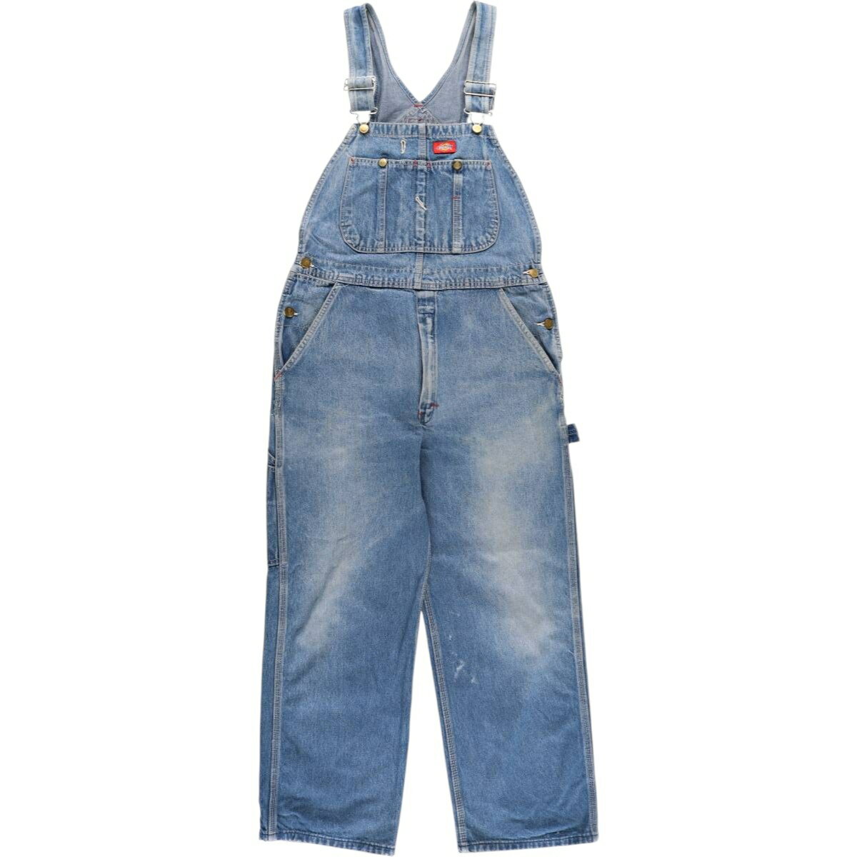 古着 90'S ディッキーズ Dickies デニムオーバーオール メンズw35相当 ヴィンテージ /eaa572454 【中古】 【250808】