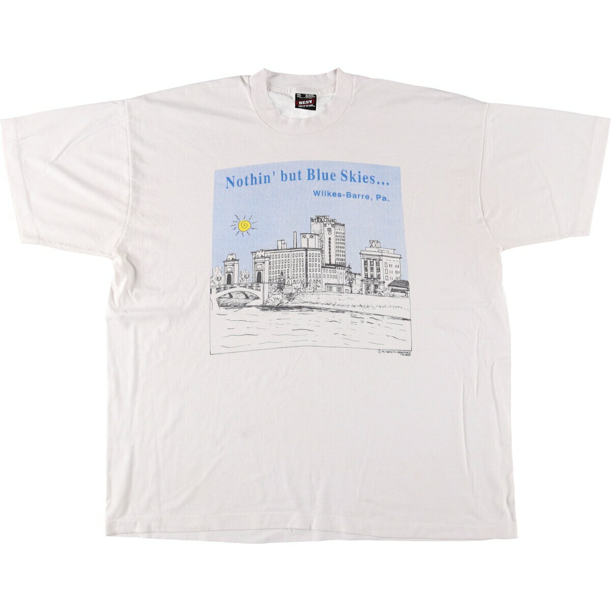 古着 90'S フルーツオブザルーム FRUIT OF THE LOOM プリントTシャツ USA製 メンズXXL相当 ヴィンテージ /eaa572521 【中古】 【250730】 【SS2603_30】 ホワイト系 春夏秋