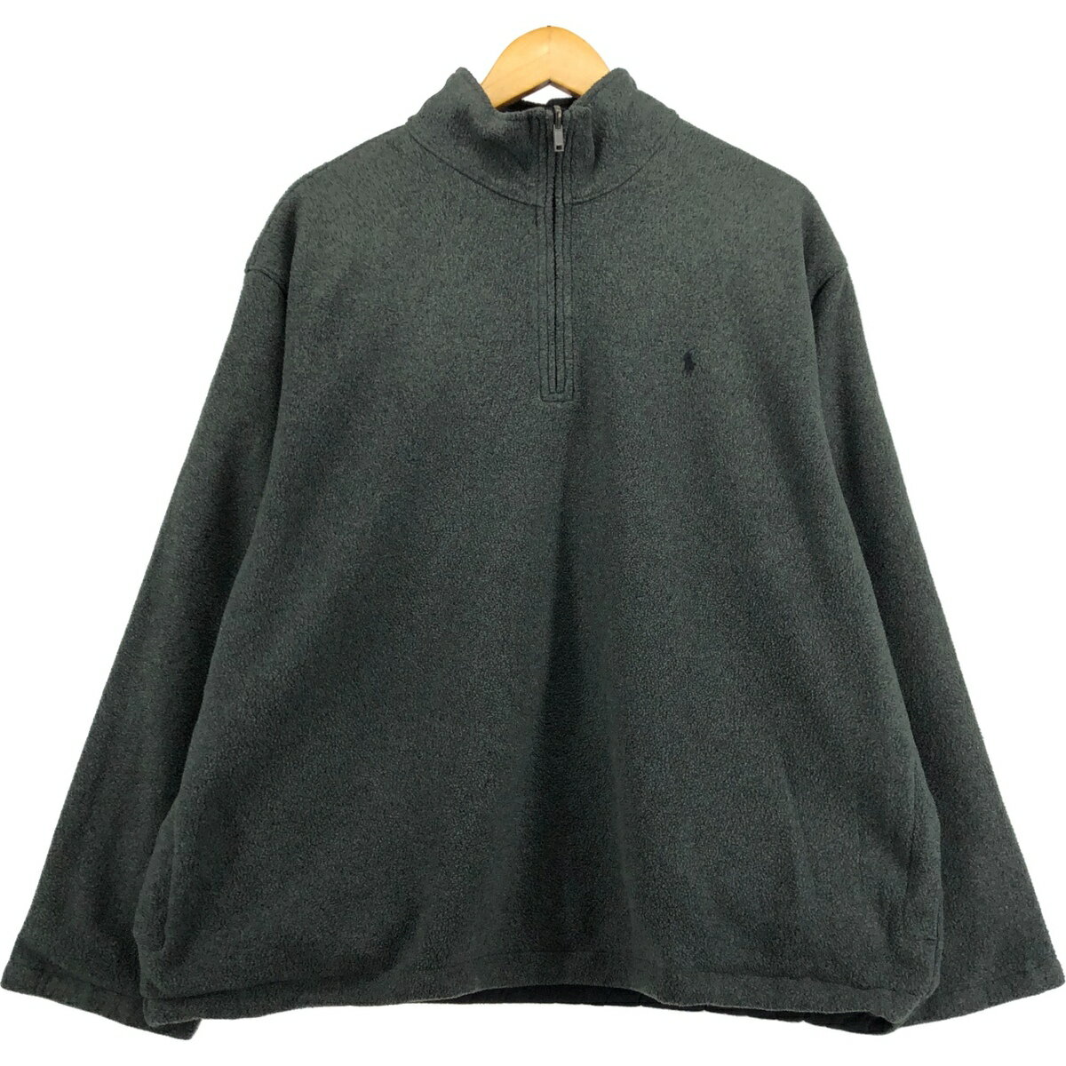 古着 90~00'S ラルフローレン Ralph Lauren POLO GOLF ポロゴルフ リバーシブル ハーフジップ フリースプルオーバー メンズL相当 /eaa572588 【中古】 【250921】 【SS2603_10】 グレー系 春秋冬