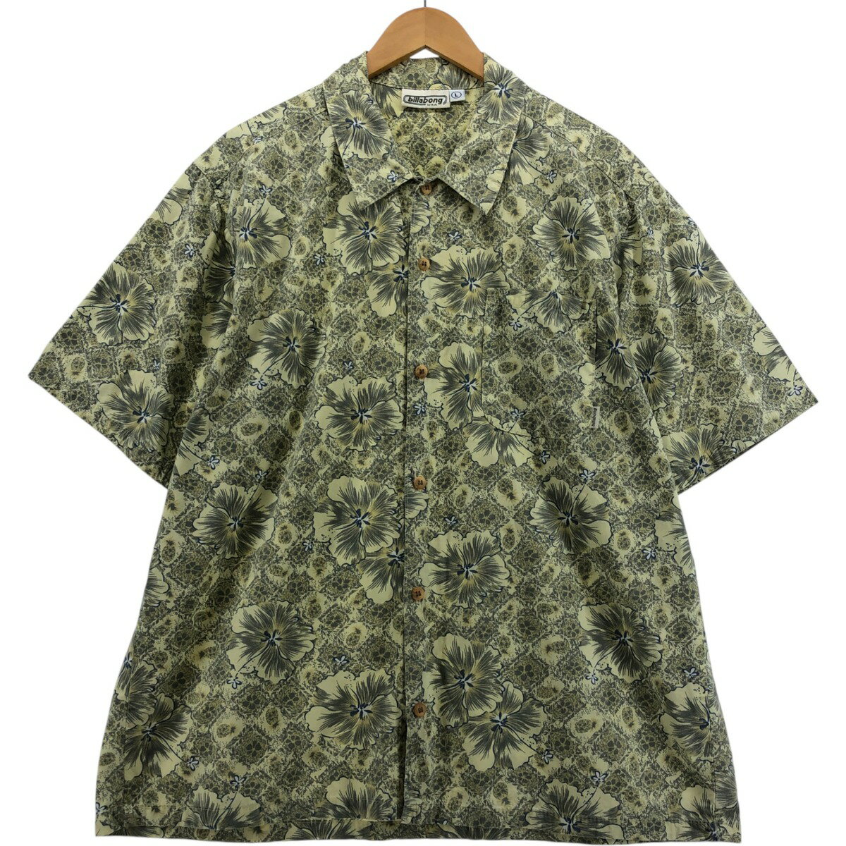 Rakuten - 古着 ビラボン BILLABONG 総柄 花柄 ハワイアンアロハシャツ ボックスシャツ メンズL相当 /eaa572859 【中古】 【250801】