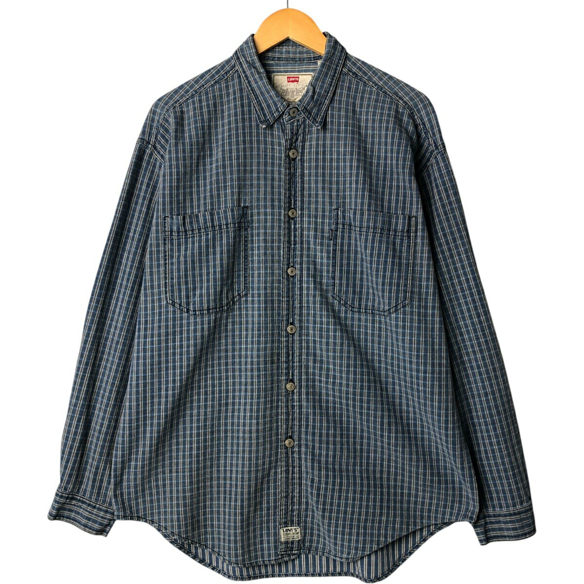 古着 90'S リーバイス Levi's 長袖 コットンチェックシャツ メンズL相当 ヴィンテージ /eaa572999 【中古】 【250810】 【SS2603_10】