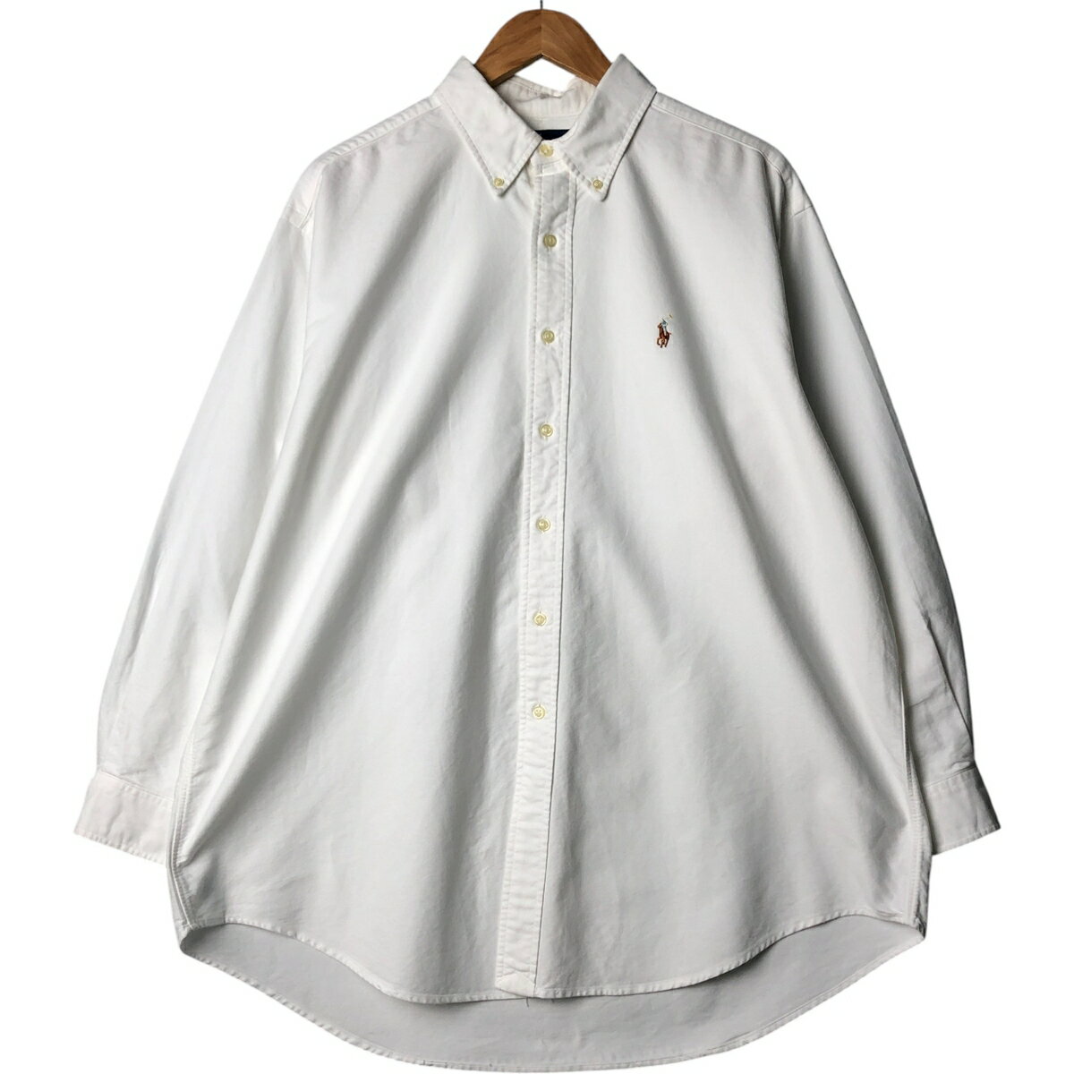 古着 ラルフローレン Ralph Lauren POLO by Ralph Lauren 長袖 ボタンダウンシャツ カナダ製 メンズXL相当 /eaa573105 【中古】 【250813】 【ss2601_10】 ホワイト系 春夏秋冬