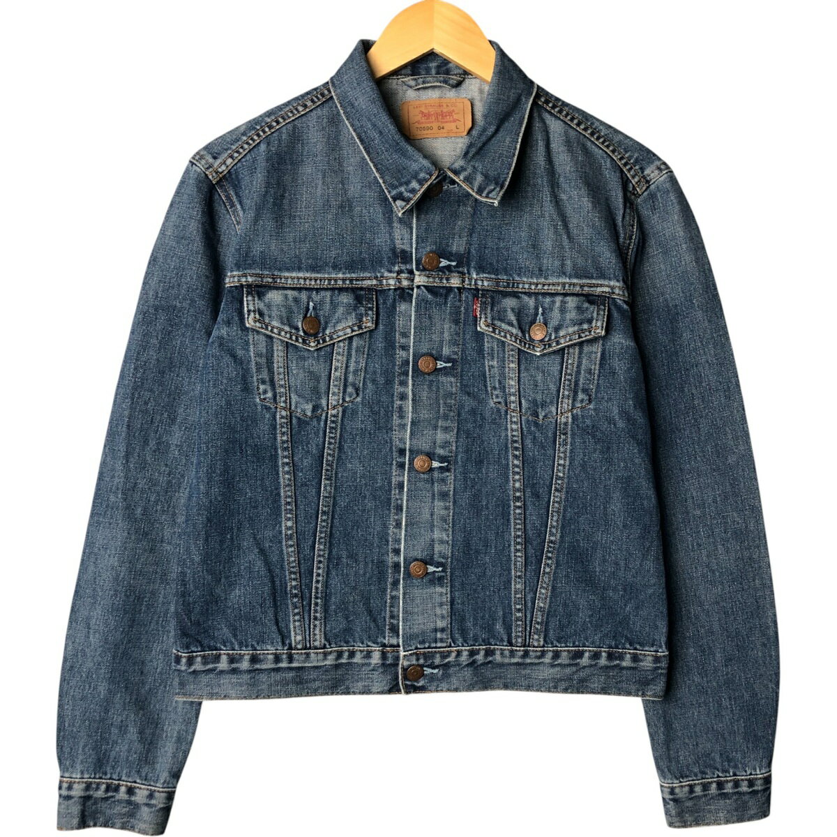 古着 00'S リーバイス Levi's 70590-0417 ユーロモデル デニムジャケット Gジャン メンズL相当 /eaa573148 【中古】 【250822】 【SS2603_10】 ブルー系 春秋冬