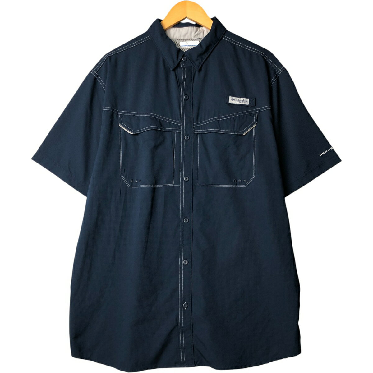 Rakuten - 古着 コロンビア Columbia OMNI-SHADE オム二シェイド ボタンダウン 半袖 フィッシングシャツ メンズL相当 /eaa573209 【中古】 【250809】 【SS2606_30
