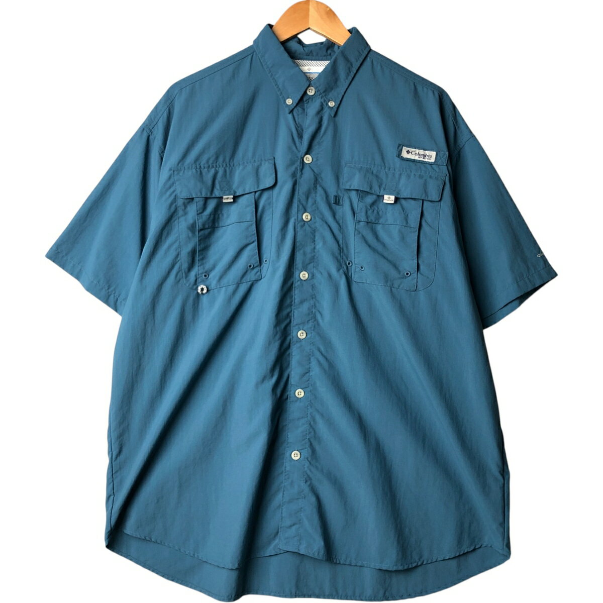 古着 コロンビア Columbia PFG OMNI-SHADE オム二シェイド ボタンダウン 半袖 フィッシングシャツ メンズL相当 /eaa573211 【中古】 【250809】