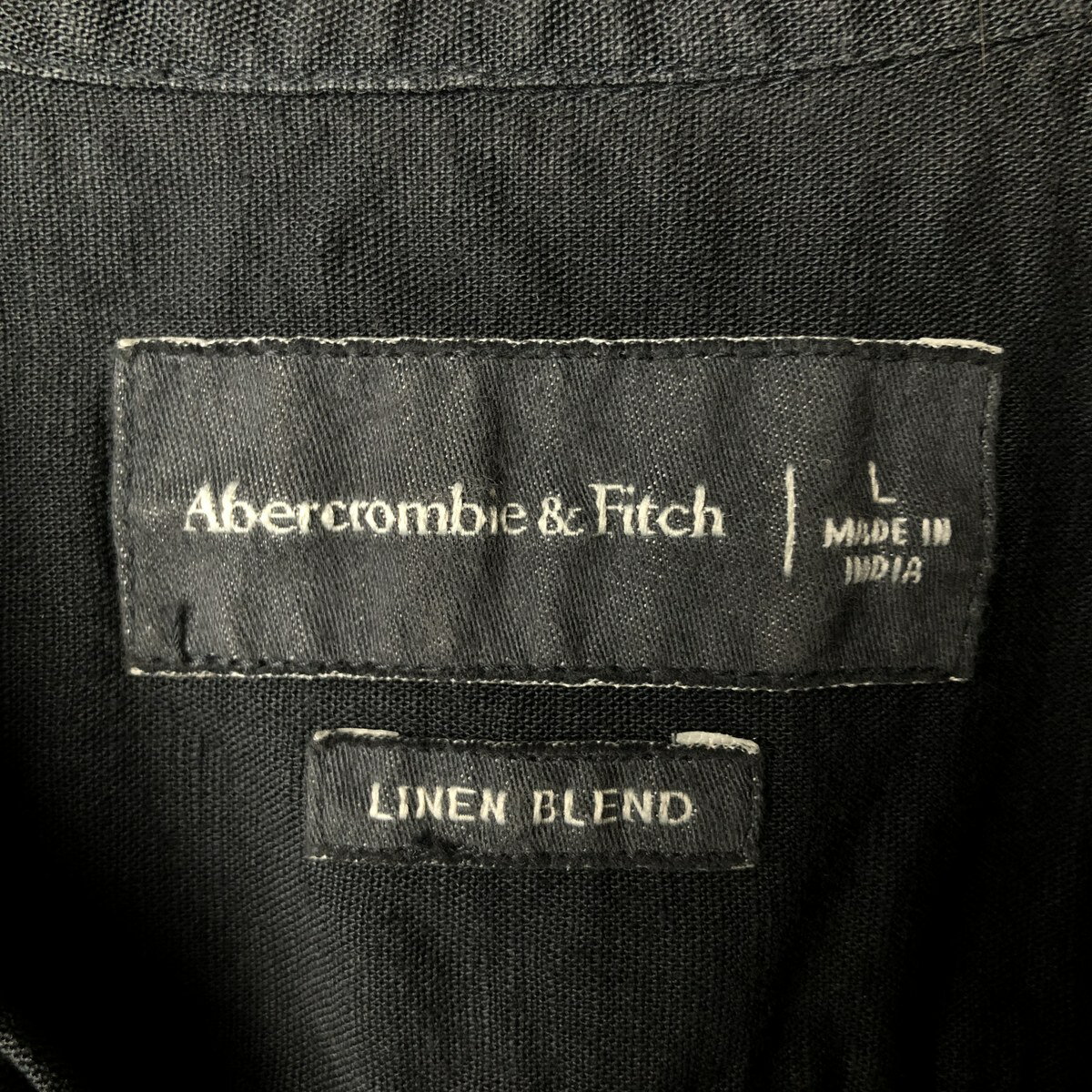 古着 Abercrombie&Fitch 半袖 オープンカラー コットン×リネンシャツ ボックスシャツ メンズL相当 /eaa573365 【中古】 【250810】