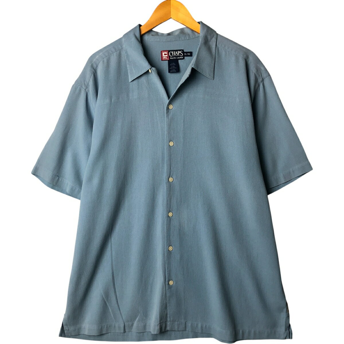 古着 90'S ラルフローレン Ralph Lauren CHAPS チャップス 半袖 オープンカラー シルクシャツ ボックスシャツ メンズXL相当 ヴィンテージ /eaa573399 【中古】 【250811】