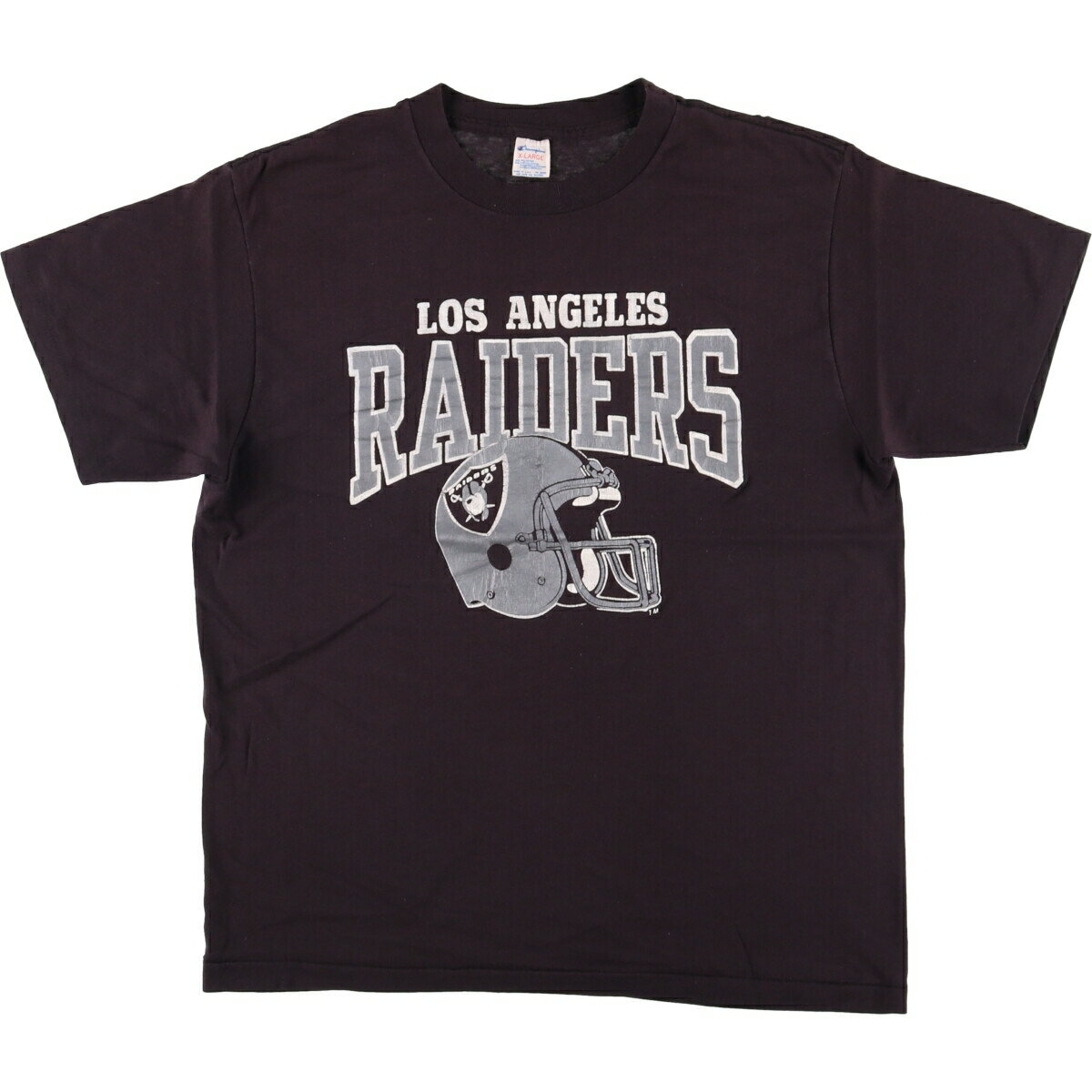 古着 80'S チャンピオン Champion トリコタグ NFL LOS ANGELES RAIDERS ロサンゼルスレイダーズ ロゴTシャツ USA製 メンズL相当 ヴィンテージ /eaa573692 【中古】 【250818】