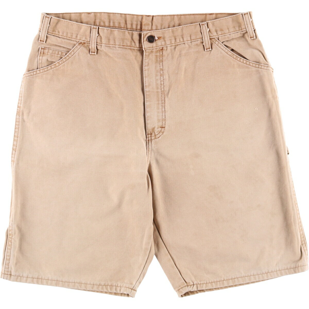 古着 ディッキーズ Dickies Relaxed Fit ダック地ペインターショーツ ハーフパンツ メンズw37相当 /eaa573873 【中古】 【250818】 ベージュ系 春夏秋