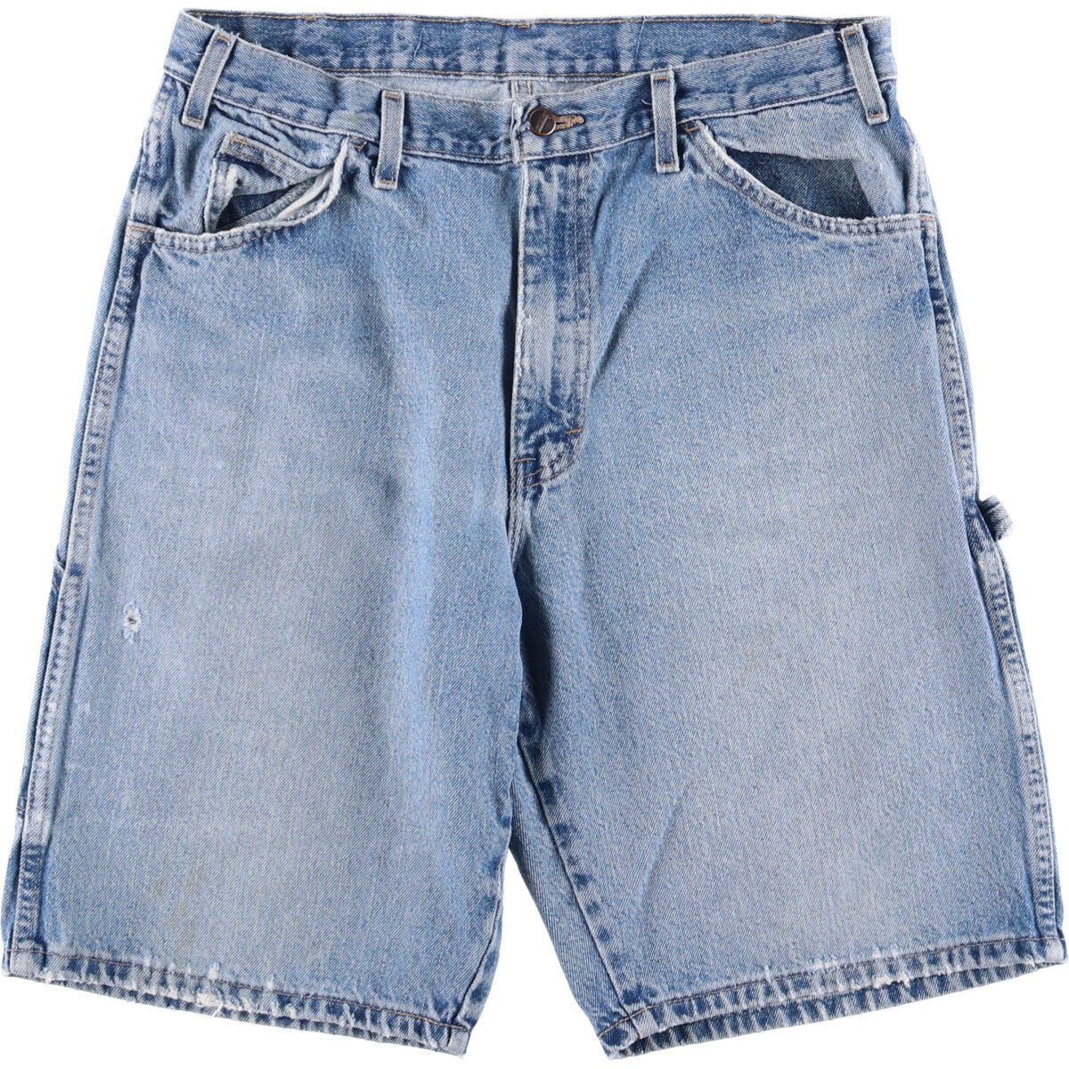 古着 ディッキーズ Dickies Relaxed Fit デニムペインターショーツ ハーフパンツ メンズw34相当 /eaa573957 【中古】 【250804】 ブルー系 春夏秋