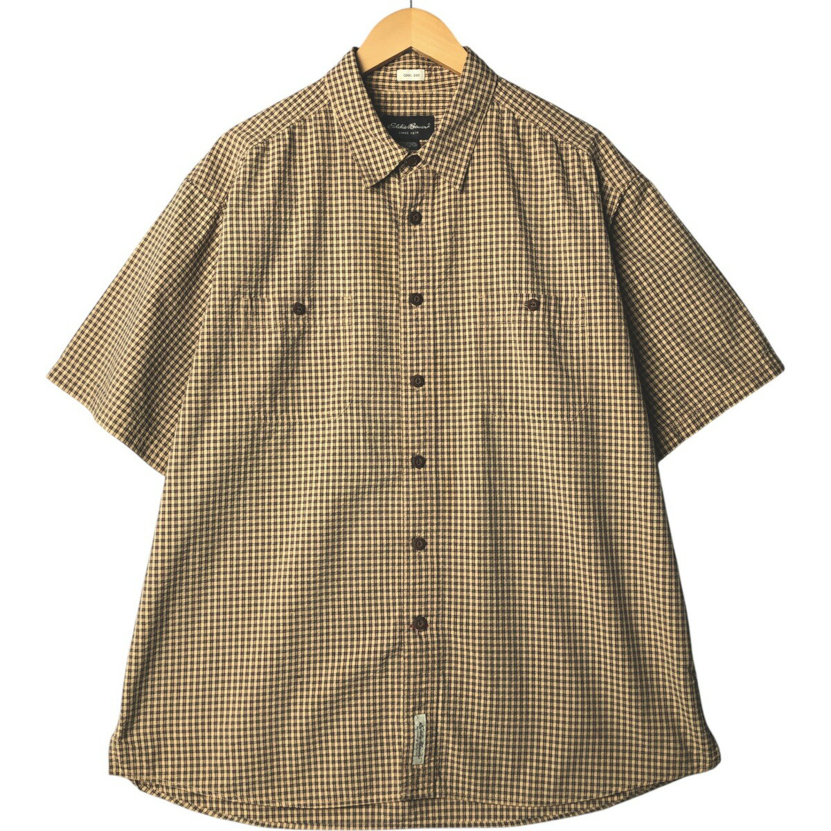 古着 エディーバウアー Eddie Bauer 半袖 コットン チェックシャツ メンズXL相当 /eaa574022 【中古】 【250802】