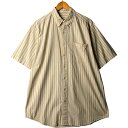 古着 90~00'S エルエルビーン L.L.Bean マルチストライプ 半袖 ボタンダウン ストライプシャツ メンズL相当 /eaa574034 【中古】 【250807】