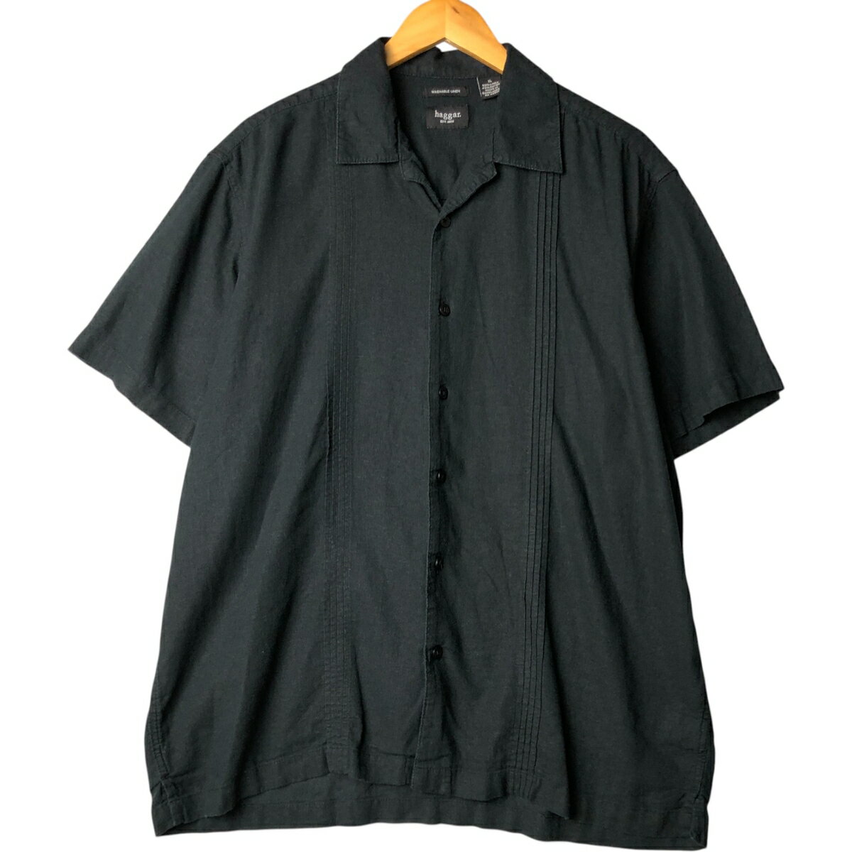 其它 - 古着 ハガー haggar EST 1926 半袖 オープンカラー リネン×レーヨンシャツ メンズXL相当 /eaa574106 【中古】 【250810】