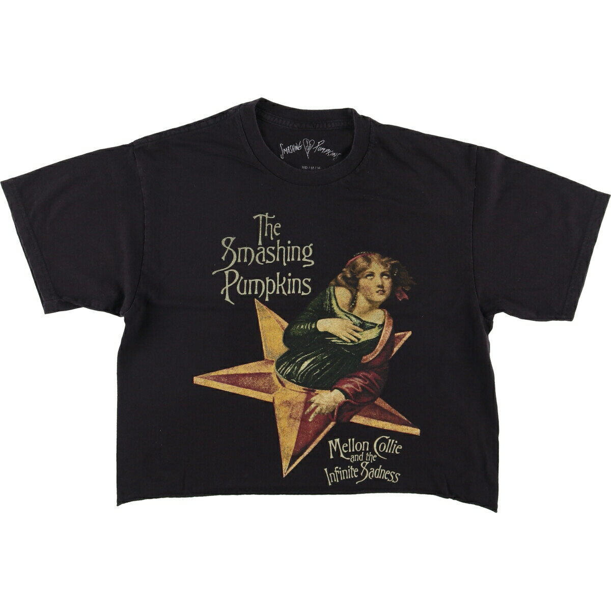 古着 THE SMASHING PUMPKINS スマッシングパンプキンズ カットオフ バンドTシャツ バンT レディースM相当 /eaa574183    【SS2606_30