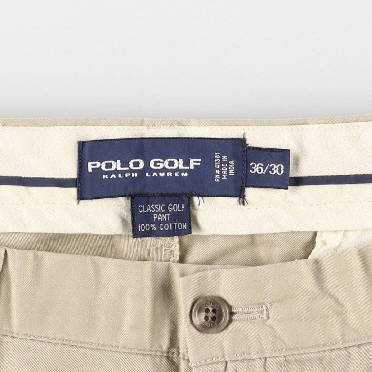 古着 ラルフローレン Ralph Lauren POLO GOLF ポロゴルフ CLASSIC GOLF PANT ツータック チノパンツ メンズw36相当 /eaa574449 【中古】 【250809】