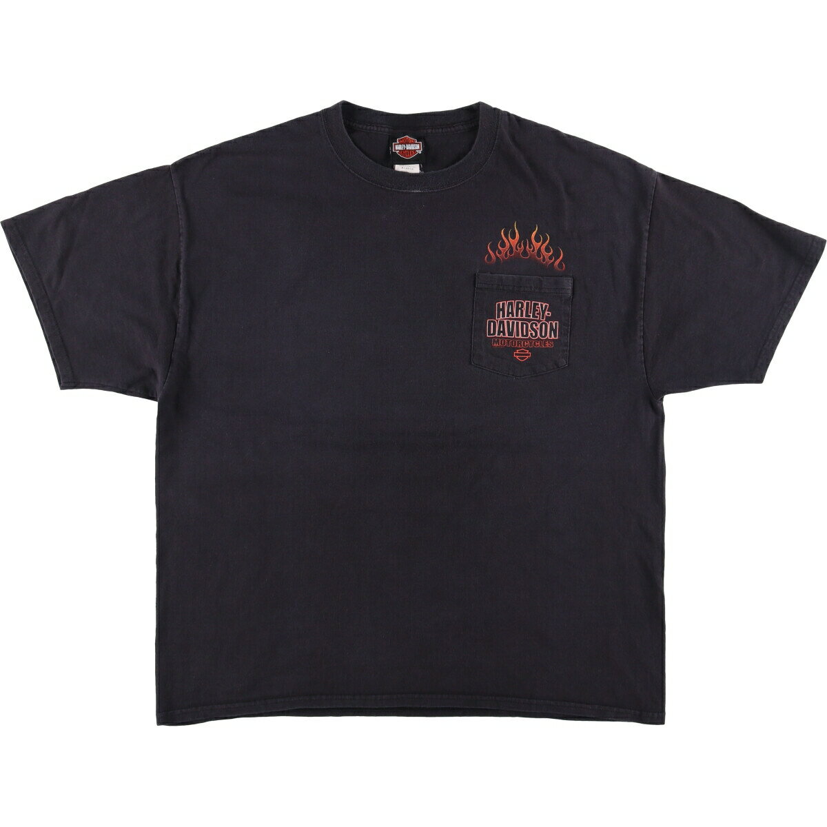 樂天商城 - 古着 ハーレーダビッドソン Harley-Davidson ファイヤーパターン モーターサイクル バイクTシャツ メンズXL相当 /eaa574538 【中古】 【250809】