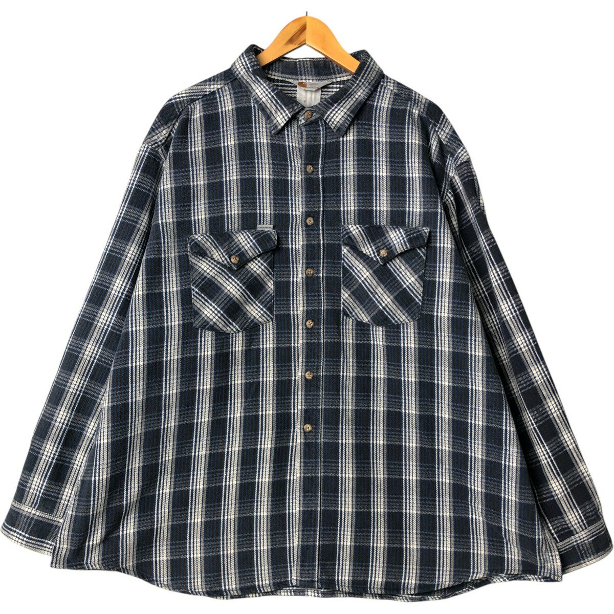 Rakuten - 古着 カーハート Carhartt 長袖 ヘビーネルチェックシャツ メンズXL相当 /eaa574606 【中古】 【250809】 【SS2606_10】
