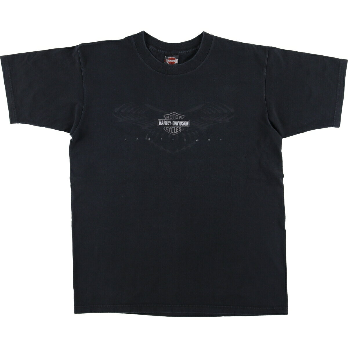 乐天商城 - 古着 90'S ハーレーダビッドソン Harley-Davidson モーターサイクル バイクTシャツ USA製 メンズL相当 ヴィンテージ /eaa574633 【中古】 【250811】 ブラック系 春夏秋