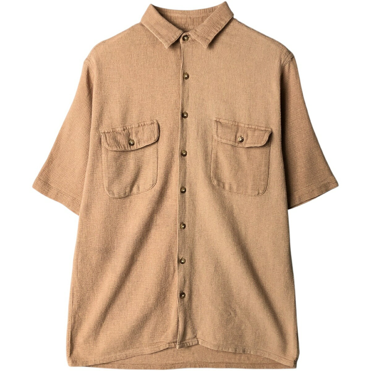 古着 80'S バナナリパブリック BANANA REPUBLIC 半袖 コットンシャツ ボックスシャツ メンズL相当 ヴィンテージ /eaa575122 【中古】 【250920】 【NH-2508】