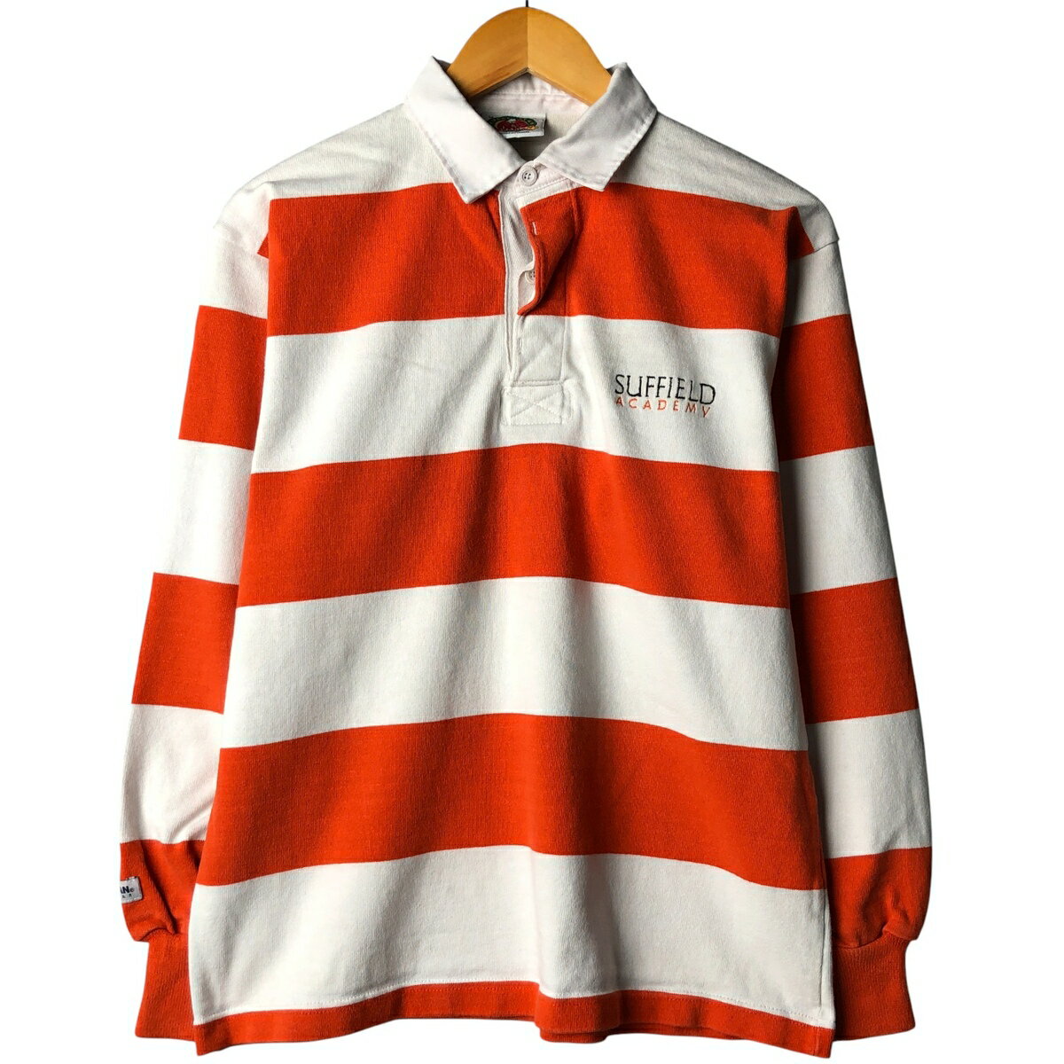 古着 90~00'S バーバリアン BARBARIAN ボーダー柄 長袖 ラガーシャツ メンズM相当 ヴィンテージ /eaa575167 【中古】 【251103】