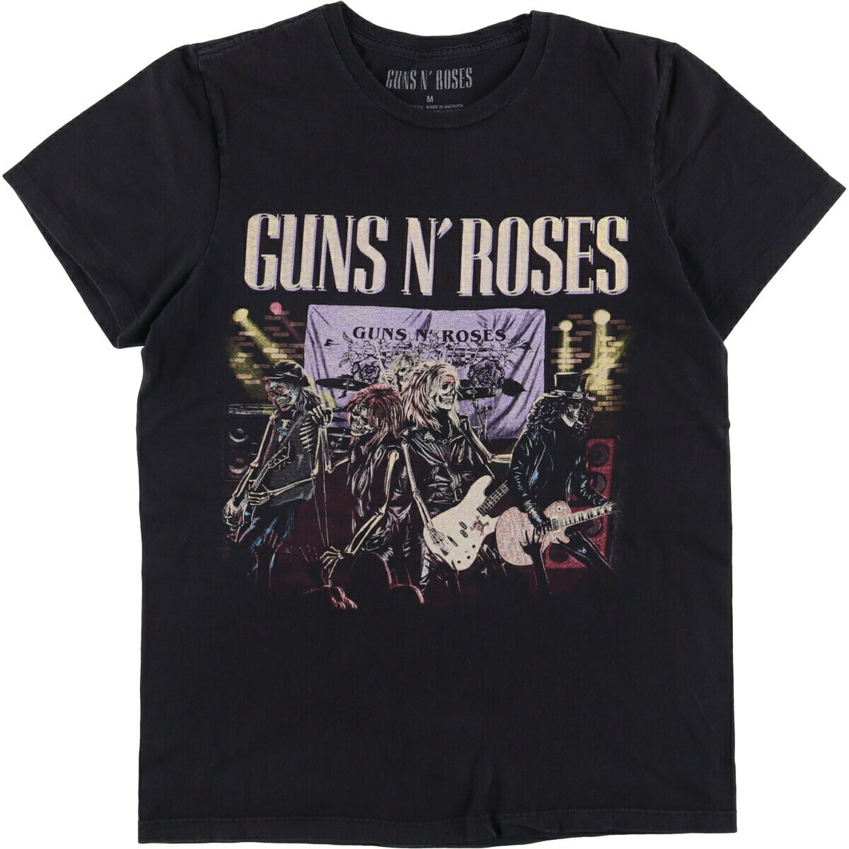 Scull - 古着 GUNS N' ROSES ガンズアンドローゼズ ドクロ柄 スカル柄 バンドTシャツ バンT メンズM相当 /eaa575373 【中古】 【250816】