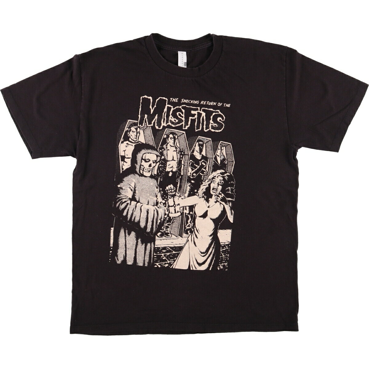 古着 PLAYERYTEES MISFITS ミスフィッツ ドクロ柄 スカル柄 バンドTシャツ バンT メンズL相当 /eaa575458 【中古】 【250823】