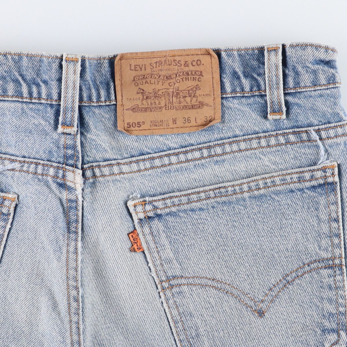 古着 90'S リーバイス Levi's 505 REGULAR FIT STRAIGHT LEG オレンジタブ テーパードデニムパンツ USA製 メンズw36相当 ヴィンテージ /eaa575543 【中古】 【250815】