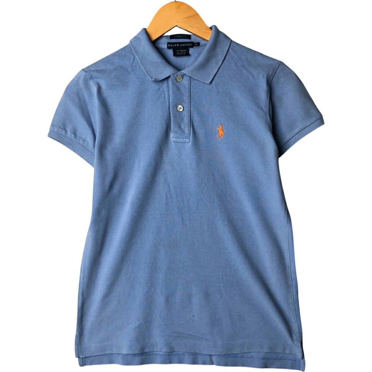 Polo Shirt - 古着 ラルフローレン Ralph Lauren CLASSIC FIT クラシックフィット 半袖 ポロシャツ レディースXS相当 /eaa575676 【中古】 【250816】 【ADEL/アデル】 ブルー系 春夏秋