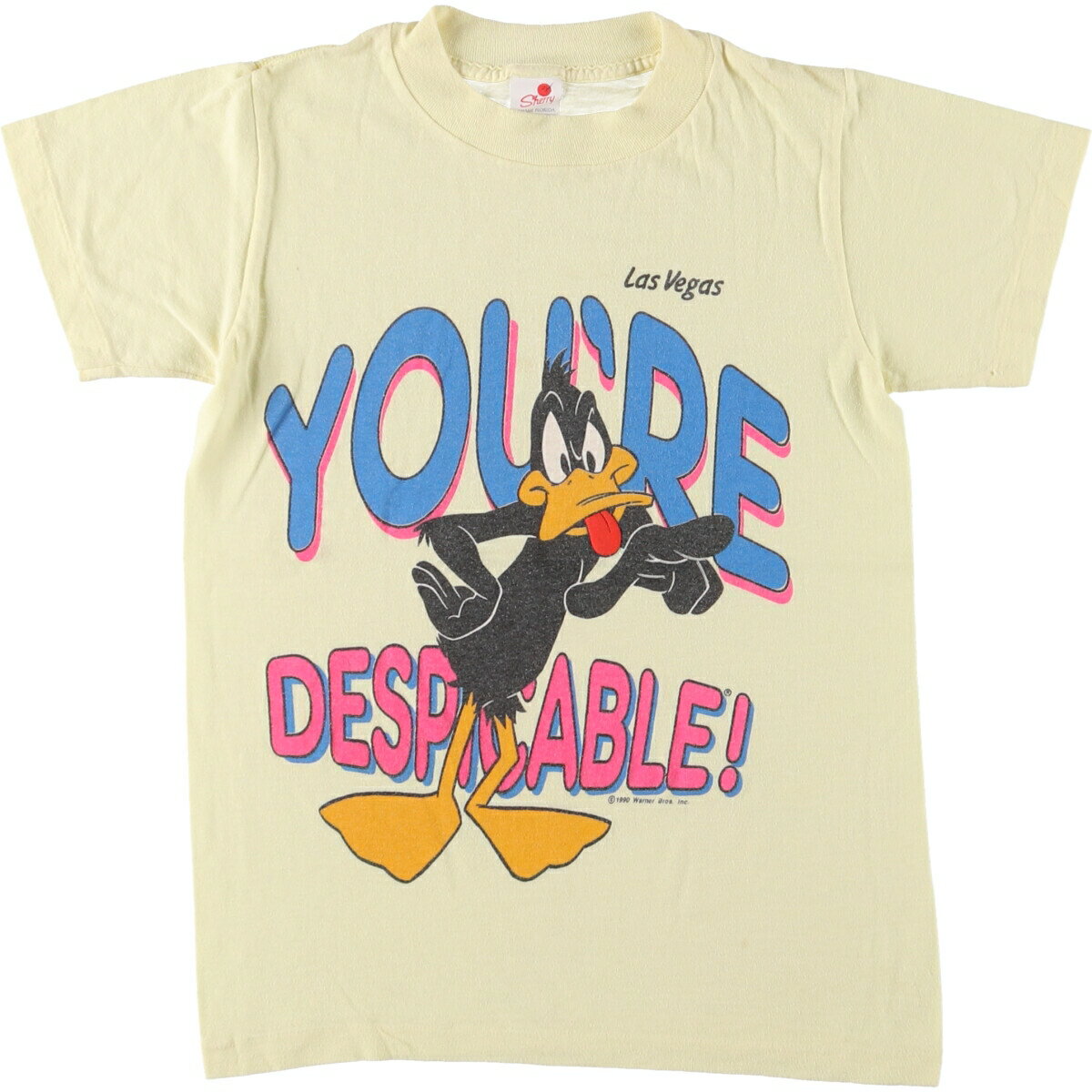 Rakuten - 古着 90'S SHERRY LOONEY TUNES ルーニーテューンズ DAFFY DUCK ダフィーダック キャラクタープリントTシャツ レディースS相当 ヴィンテージ /eaa575763 【中古】 【250817】 【Elulu/エルル】
