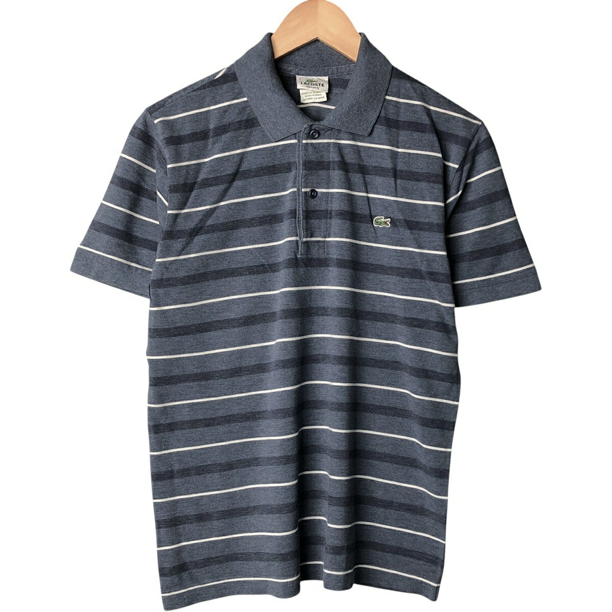 古着 ラコステ LACOSTE フランス企画 半袖 ボーダー ポロシャツ メンズS相当 /eaa575766 【中古】 【250818】