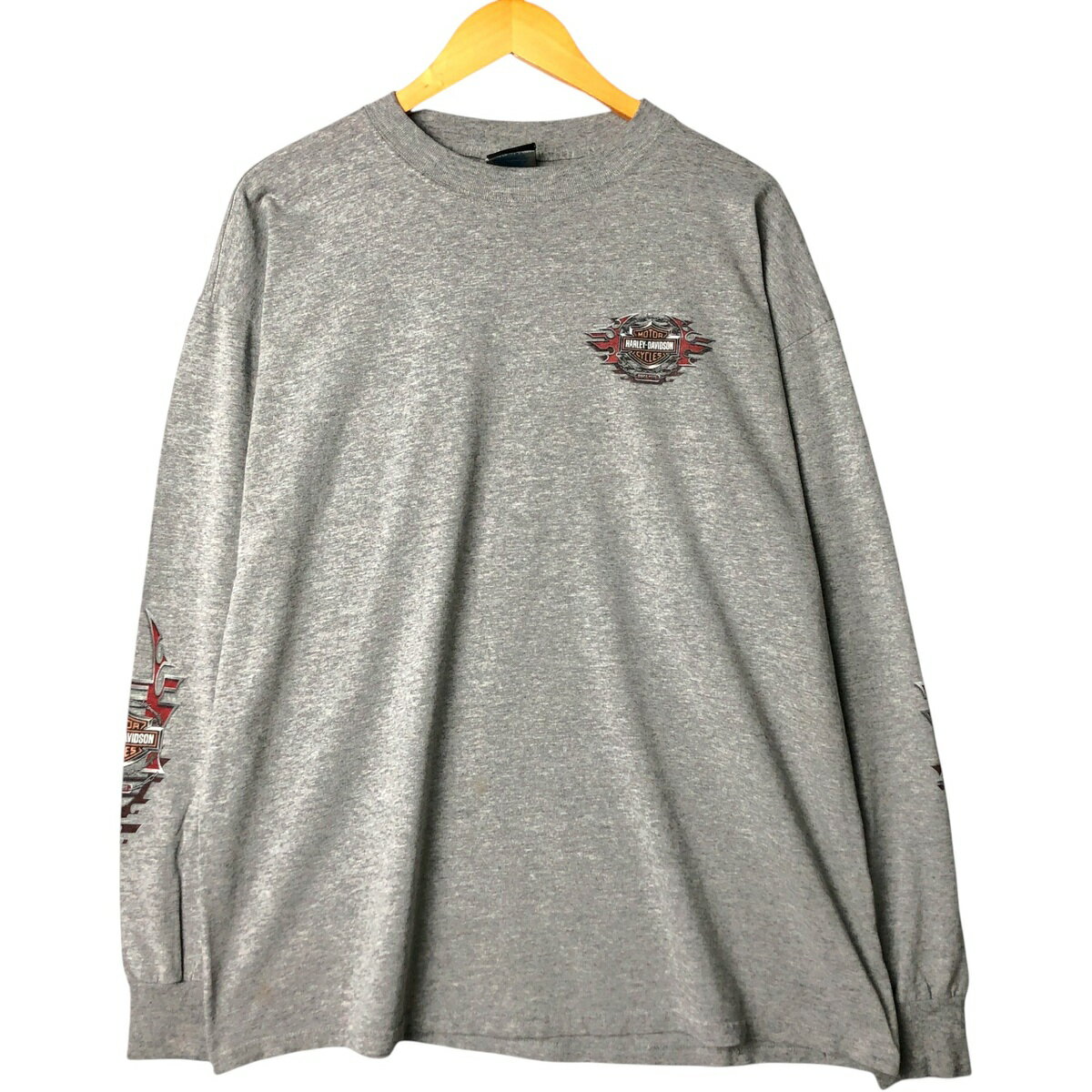 古着 ハーレーダビッドソン Harley-Davidson ファイヤーパターン ロングTシャツ ロンT メンズXL相当 /eaa575876 【中古】 【250823】 【ss2601_10】